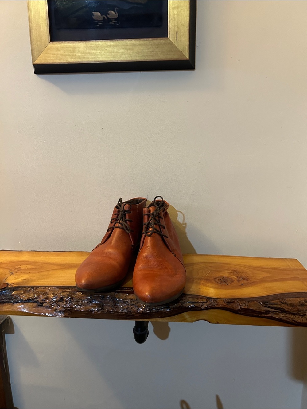 Tan Leather Chukka Boots by chocolate Size 40